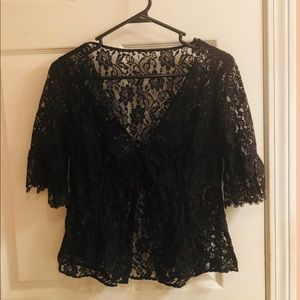 Sheer black top